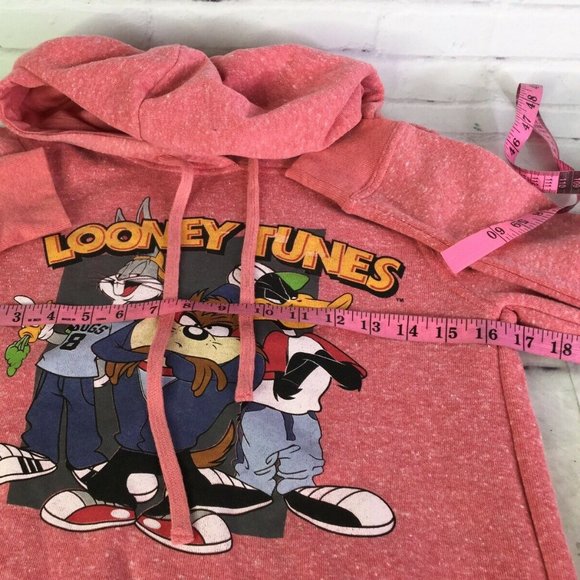 Looney Tunes Bugs Daffy Taz Logo Pullover Hoodie - Picture 6 of 9